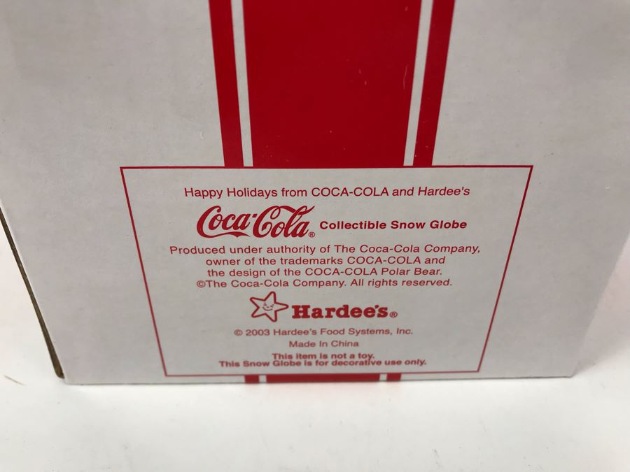 New 2003 Hardee's Coca-Cola Collectible Snow Globes - 4 Total [Photo 8]