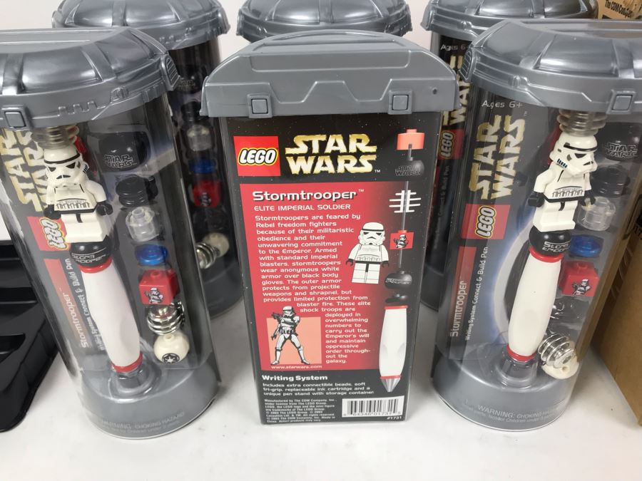 New 2003 LEGO Star Wars Stormtrooper Pens Writing System Pens By The CDM Company - 6 Pens [Photo 6]