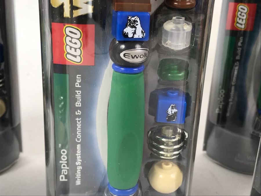 New 2003 LEGO Star Wars Paploo (Ewok) Pens Writing System Pens By The CDM Company - 6 Pens [Photo 4]