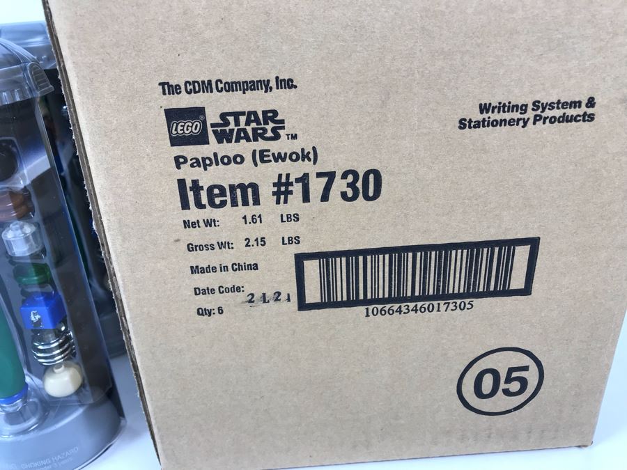 New 2003 LEGO Star Wars Paploo (Ewok) Pens Writing System Pens By The CDM Company - 6 Pens [Photo 9]