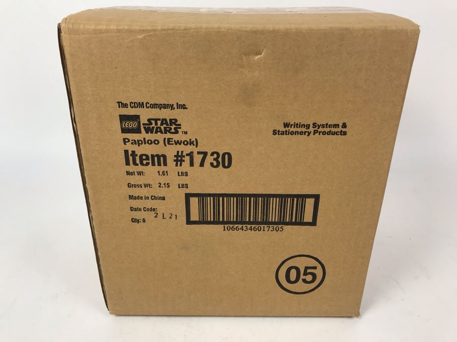 Sealed Box Of New 2003 LEGO Star Wars Paploo (Ewok) Pens Writing System Pens By The CDM Company - 6 Pens [Photo 2]