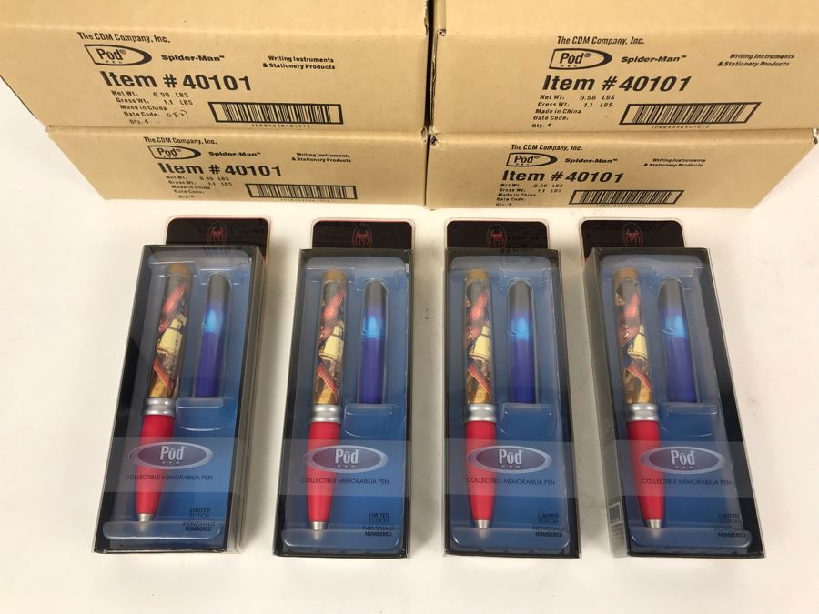 New 2004 Marvel Spider-Man Columbia Pictures Limited Edition Individually Numbered Collectible Memorabilia Pod Pens - 16 Pens [Photo 2]