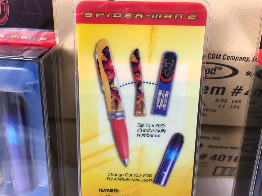 New 2004 Marvel Spider-Man Columbia Pictures Limited Edition Individually Numbered Collectible Memorabilia Pod Pens - 16 Pens [Photo 8]