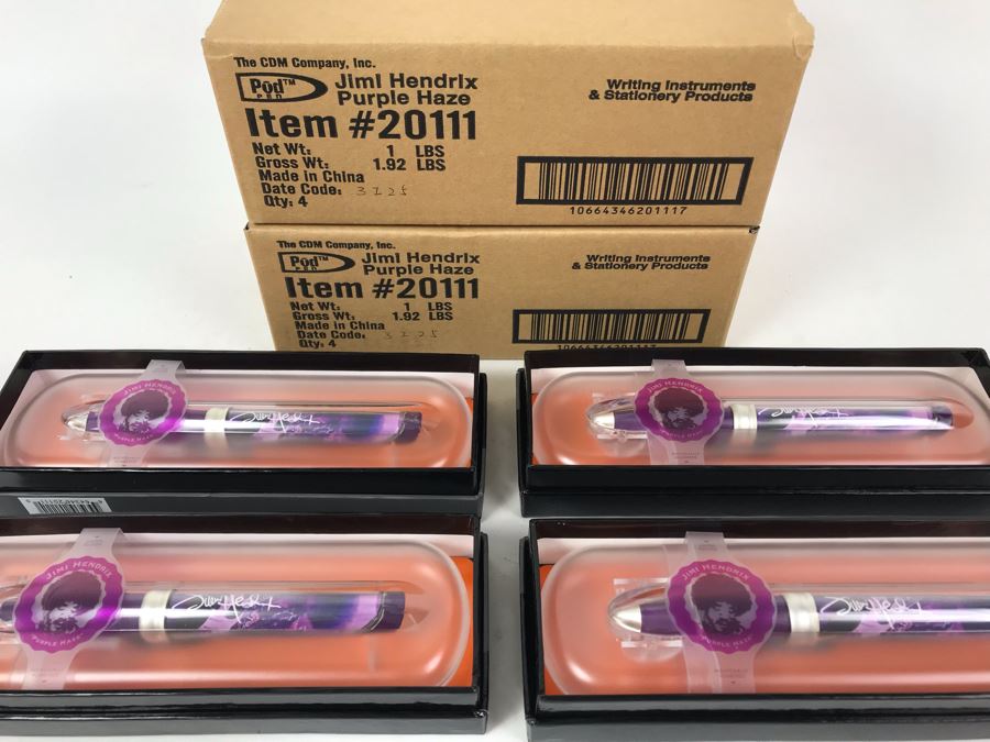 New Jimi Hendrix Purple Haze Limited Edition Individually Numbered Collectible Memorabilia Pod Pens - 8 Pens [Photo 2]