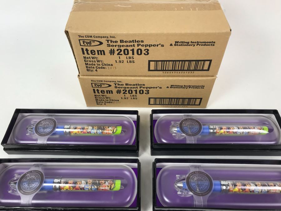 New The Beatles Sergeant Pepper's Lonely Hearts Club Band Limited Edition Individually Numbered Collectible Memorabilia Pod Pens - 8 Pens