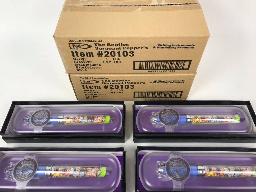 New The Beatles Sergeant Pepper's Lonely Hearts Club Band Limited Edition Individually Numbered Collectible Memorabilia Pod Pens - 8 Pens