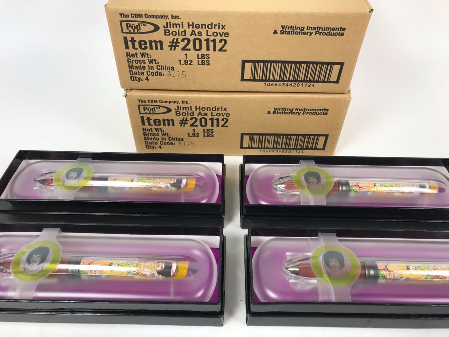 New Jimi Hendrix Bold As Love Limited Edition Individually Numbered Collectible Memorabilia Pod Pens - 8 Pens [Photo 3]