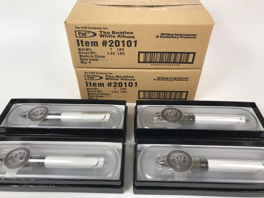 New The Beatles White Album Limited Edition Individually Numbered Collectible Memorabilia Pod Pens - 8 Pens