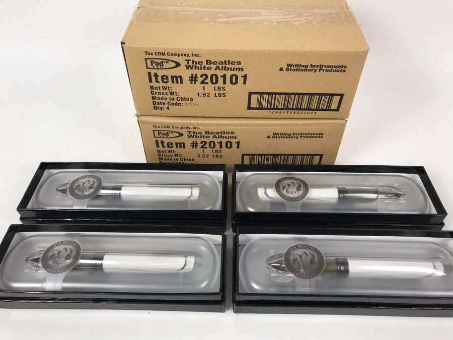 New The Beatles White Album Limited Edition Individually Numbered Collectible Memorabilia Pod Pens - 8 Pens