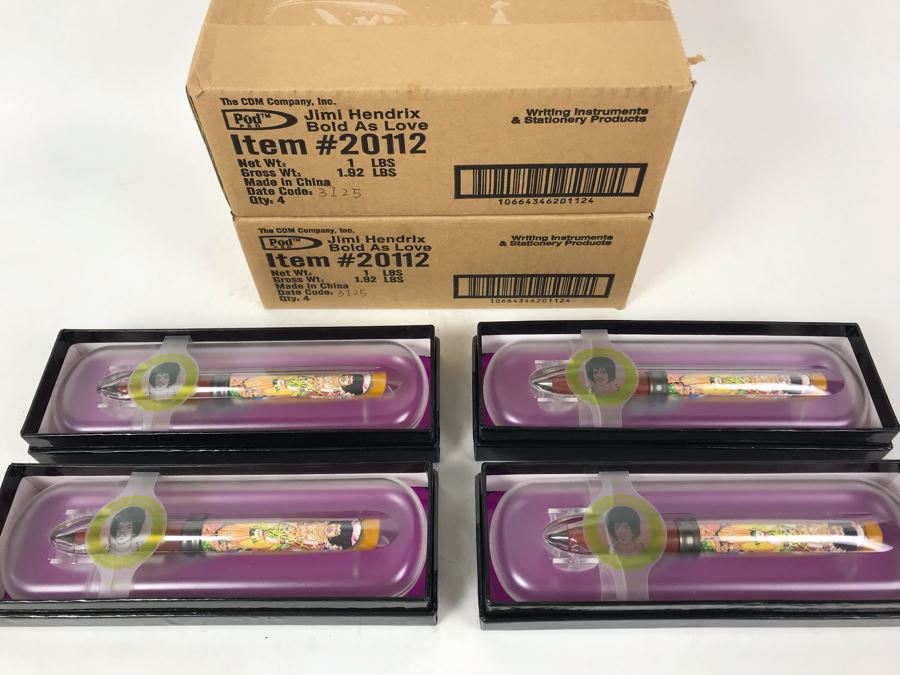 New Jimi Hendrix Bold As Love Limited Edition Individually Numbered Collectible Memorabilia Pod Pens - 8 Pens [Photo 2]