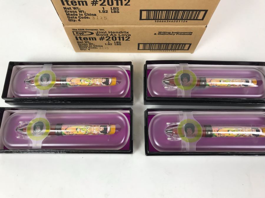 New Jimi Hendrix Bold As Love Limited Edition Individually Numbered Collectible Memorabilia Pod Pens - 8 Pens [Photo 3]