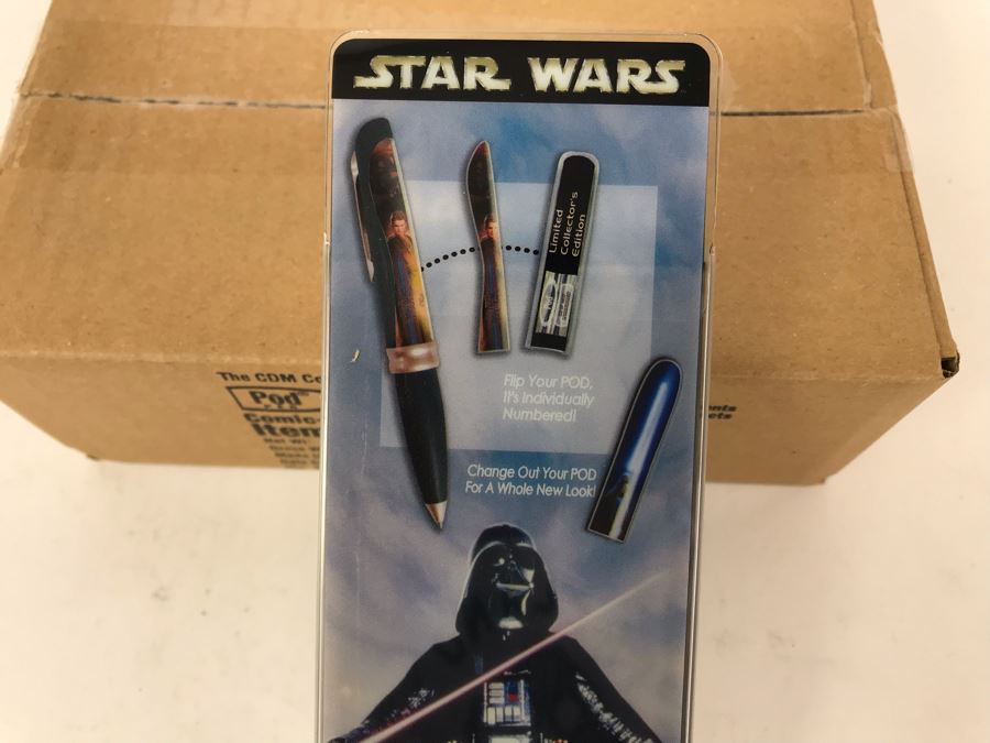 New Sealed Box Of (4) 2004 Star Wars Comic-Con Limited Edition Individually Numbered Collectible Memorabilia Pod Pens Plus One Loose Pen - 5 Pens [Photo 11]
