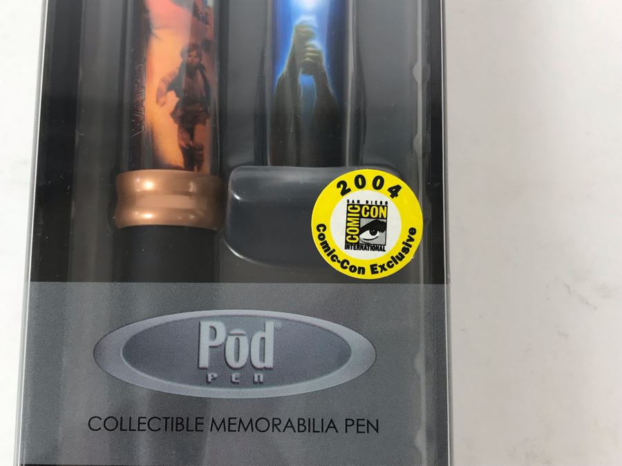 New Sealed Box Of (4) 2004 Star Wars Comic-Con Limited Edition Individually Numbered Collectible Memorabilia Pod Pens Plus One Loose Pen - 5 Pens [Photo 8]
