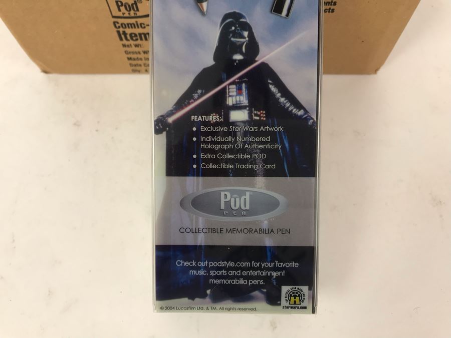 New Sealed Box Of (4) 2004 Star Wars Comic-Con Limited Edition Individually Numbered Collectible Memorabilia Pod Pens Plus One Loose Pen - 5 Pens [Photo 12]