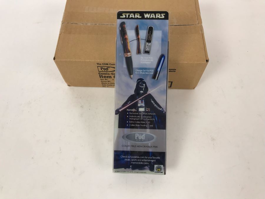 New Sealed Box Of (4) 2004 Star Wars Comic-Con Limited Edition Individually Numbered Collectible Memorabilia Pod Pens Plus One Loose Pen - 5 Pens [Photo 10]
