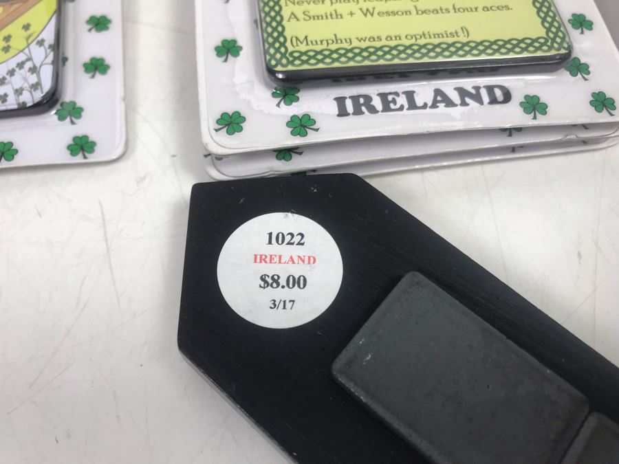Just Added - Ireland Lot With (30) Irish Fridge Magnets, (4) Baby Boot Ornaments, (2) Trinity Ornaments And Canvas Basket Retails Over $300 [Photo 14]