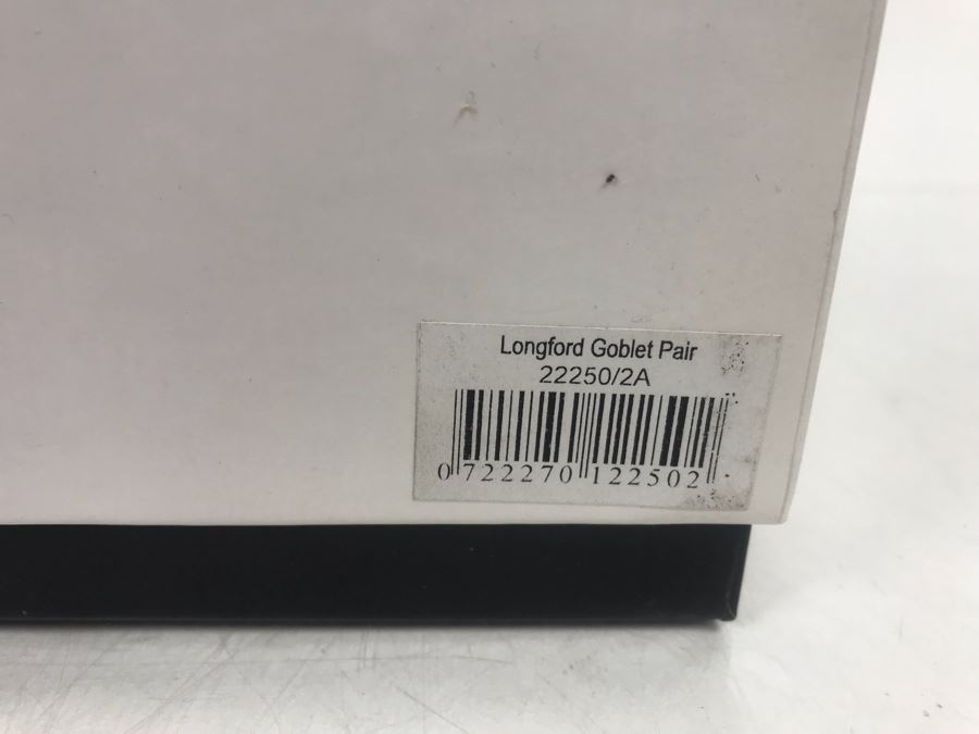 Just Added - Galway Crystal Longford Pair Of Goblets With Boxes - Retails $90 [Photo 9]