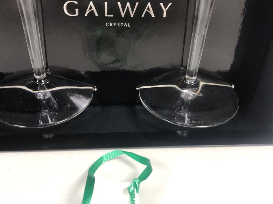 Just Added - Galway Crystal Longford Pair Of Goblets With Boxes - Retails $90 [Photo 6]