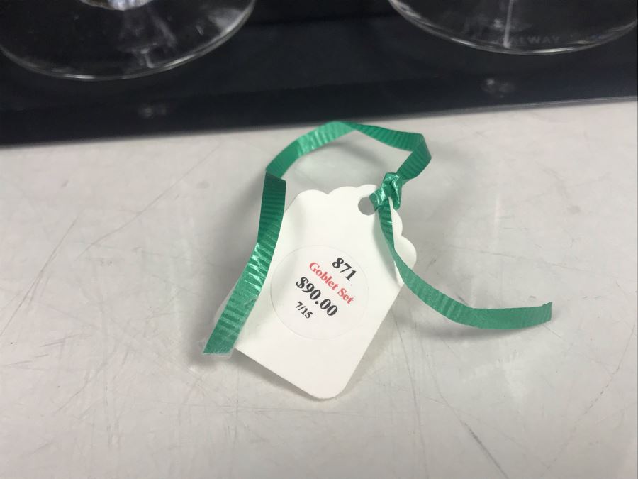 Just Added - Galway Crystal Longford Pair Of Goblets With Boxes - Retails $90 [Photo 7]