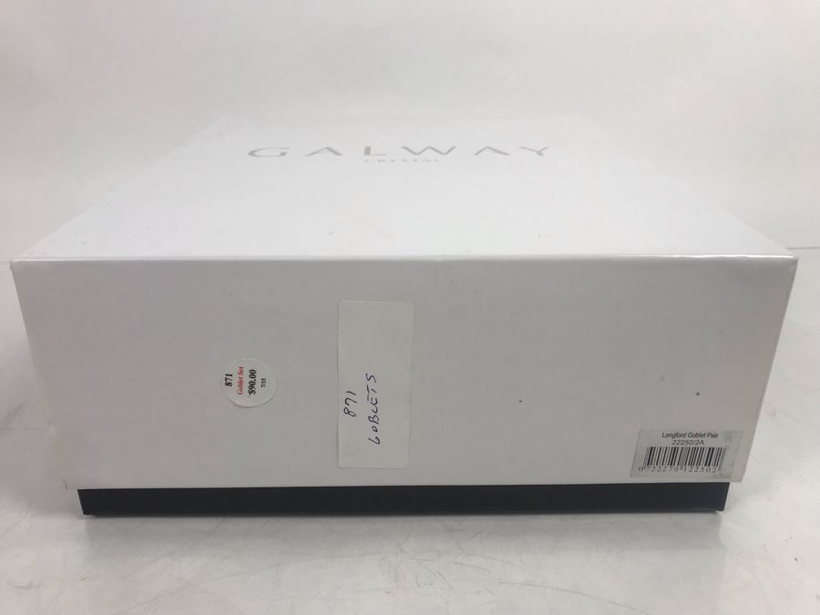 Just Added - Galway Crystal Longford Pair Of Goblets With Boxes - Retails $90 [Photo 8]