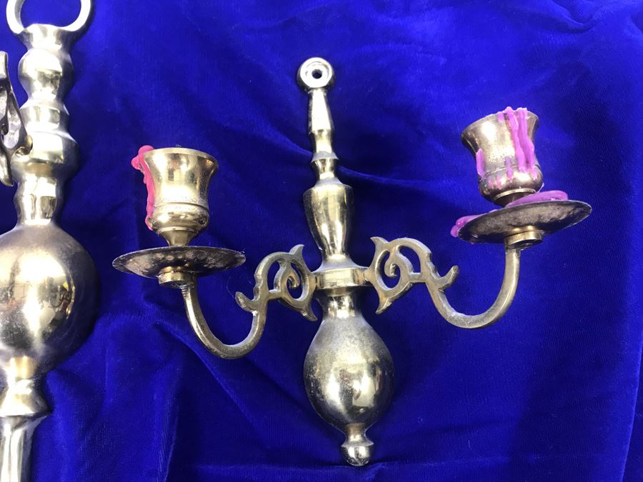 Just Added - (3) Brass Wall Sconces [Photo 3]