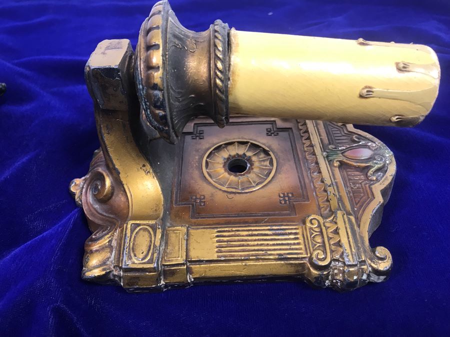 Just Added - Set Of (3) Vintage Brass Wall Sconces [Photo 21]