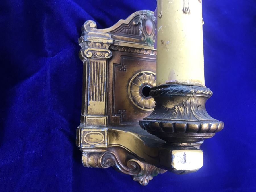 Just Added - Set Of (3) Vintage Brass Wall Sconces [Photo 18]