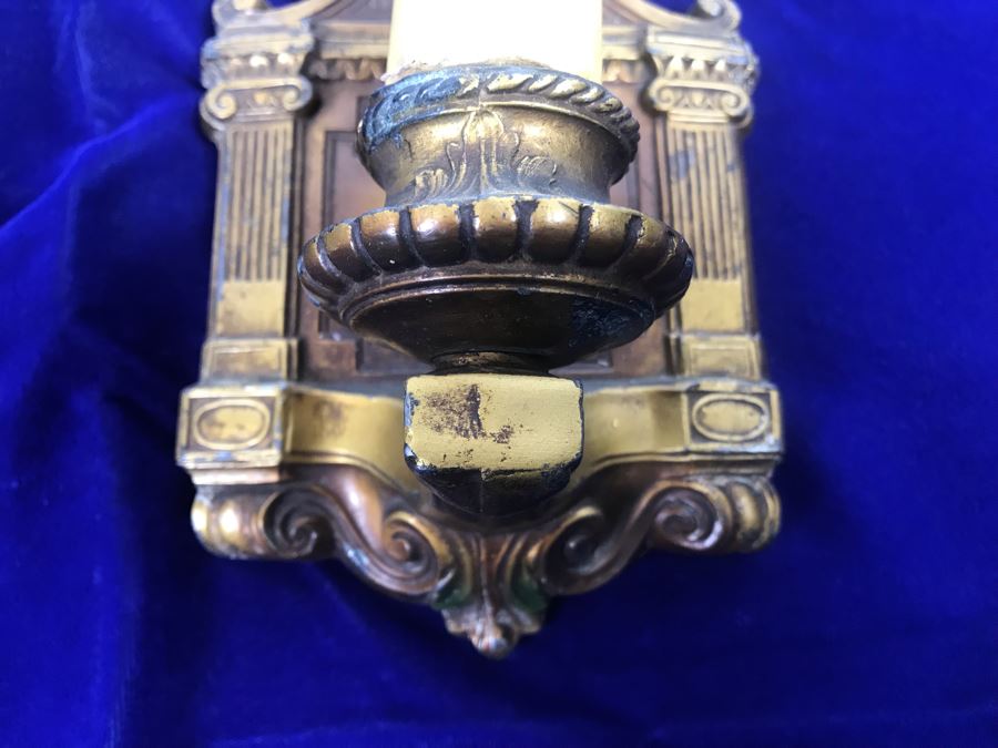 Just Added - Set Of (3) Vintage Brass Wall Sconces [Photo 19]