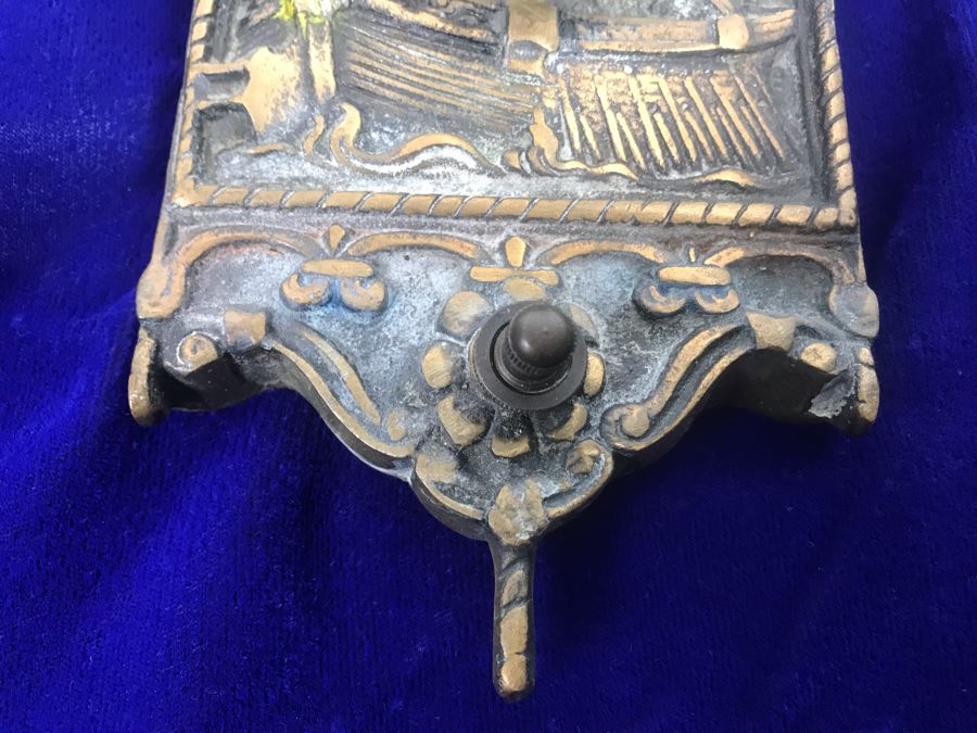 Just Added - Set Of (3) Vintage Brass Wall Sconces [Photo 5]