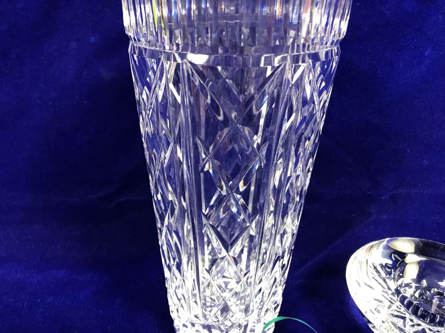 Just Added - Waterford Crystal 8' Vase And Waterford Crystal Votive With Box Retails $308 [Photo 7]