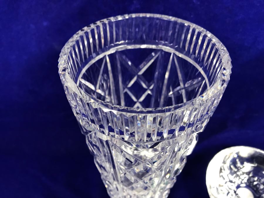 Just Added - Waterford Crystal 8' Vase And Waterford Crystal Votive With Box Retails $308 [Photo 6]