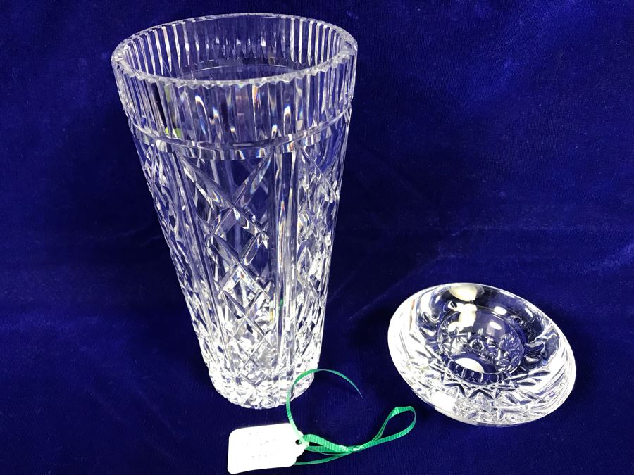 Just Added - Waterford Crystal 8' Vase And Waterford Crystal Votive With Box Retails $308 [Photo 5]