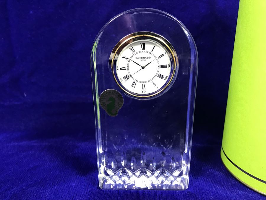 Just Added - Waterford Crystal Lismore Essence Clock With Box Retails $175 [Photo 3]