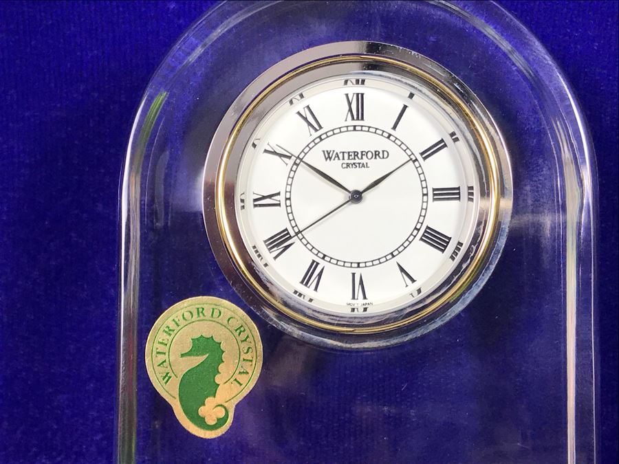 Just Added - Waterford Crystal Lismore Essence Clock With Box Retails $175 [Photo 4]