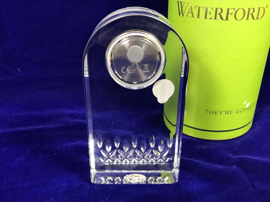 Just Added - Waterford Crystal Lismore Essence Clock With Box Retails $175 [Photo 6]