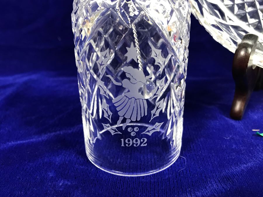 Just Added - Pair Of Waterford Crystal Bells And Galway Crystal Plate And Bell [Photo 10]
