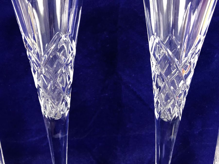 Just Added - Galway Crystal Pair Of Romance Flutes, Pair Of Highball Glasses And Pair Of Whiskey Glasses Retails $250 [Photo 3]