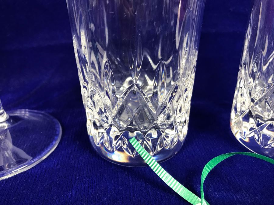 Just Added - Galway Crystal Pair Of Romance Flutes, Pair Of Highball Glasses And Pair Of Whiskey Glasses Retails $250 [Photo 7]