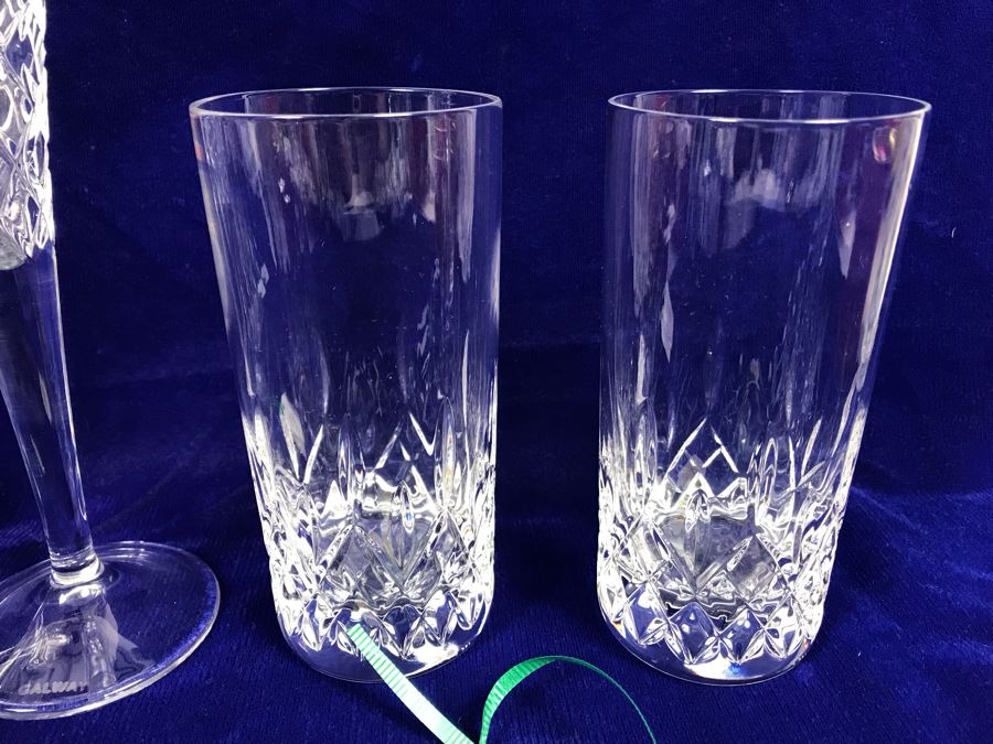 Just Added - Galway Crystal Pair Of Romance Flutes, Pair Of Highball Glasses And Pair Of Whiskey Glasses Retails $250 [Photo 6]