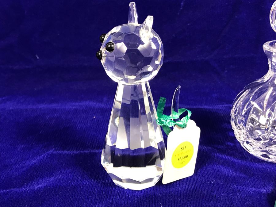 Just Added - Galway Crystal Perfume Dabber, Sitting Cat And Sitting Dog Retails $135 [Photo 7]