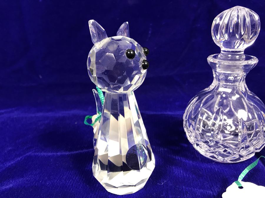 Just Added - Galway Crystal Perfume Dabber, Sitting Cat And Sitting Dog Retails $135 [Photo 5]