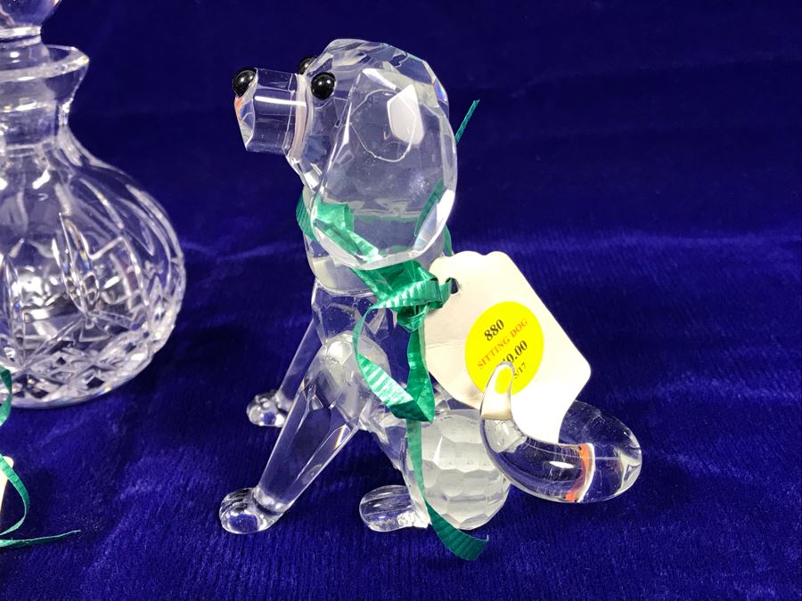 Just Added - Galway Crystal Perfume Dabber, Sitting Cat And Sitting Dog Retails $135 [Photo 9]