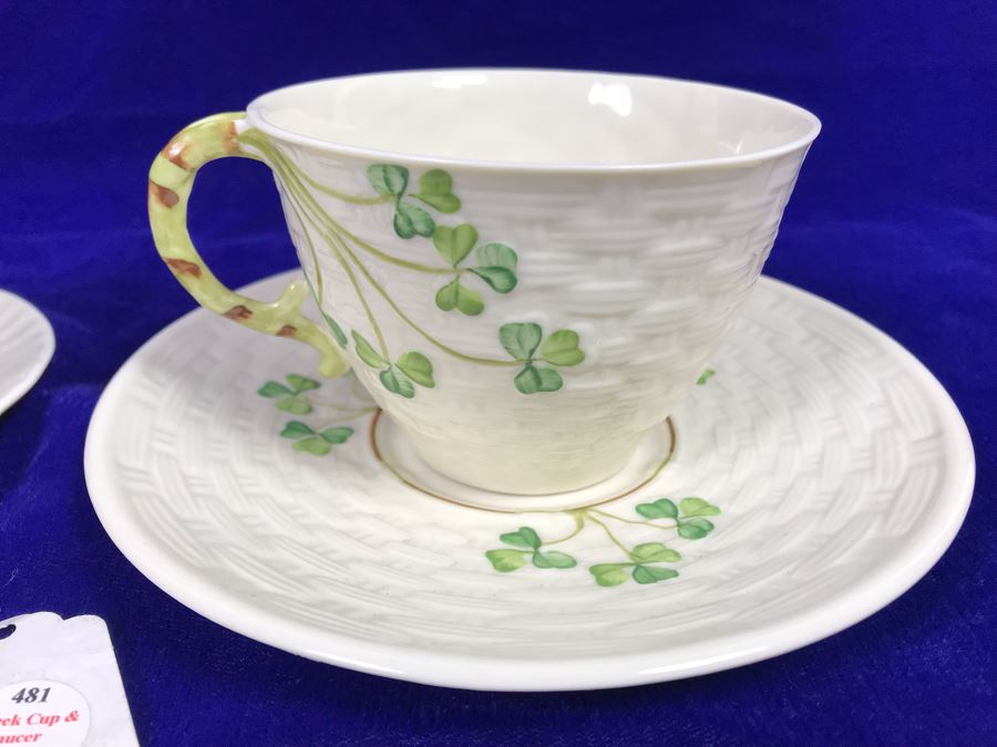 Just Added - Pair Of Belleek Cups & Saucers Retails $150 [Photo 4]