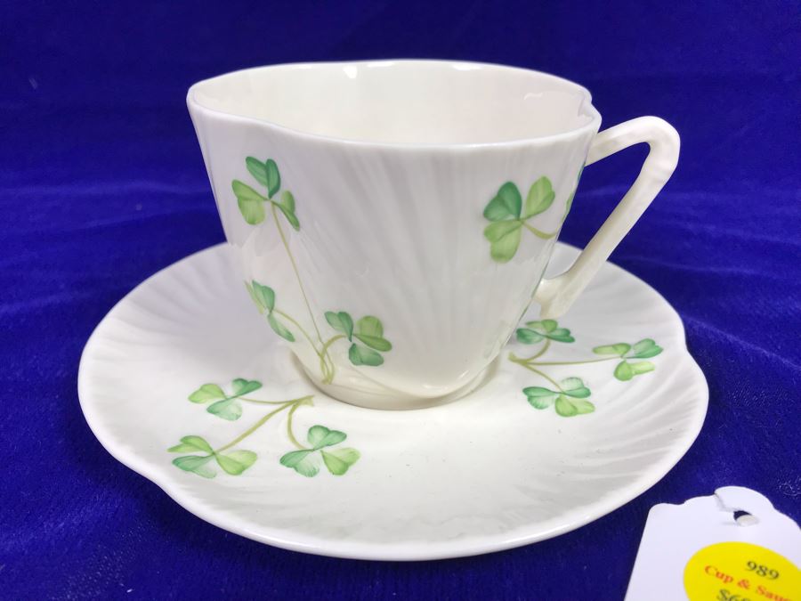 Just Added - Pair Of Belleek Cups & Saucers Retails $150 [Photo 9]