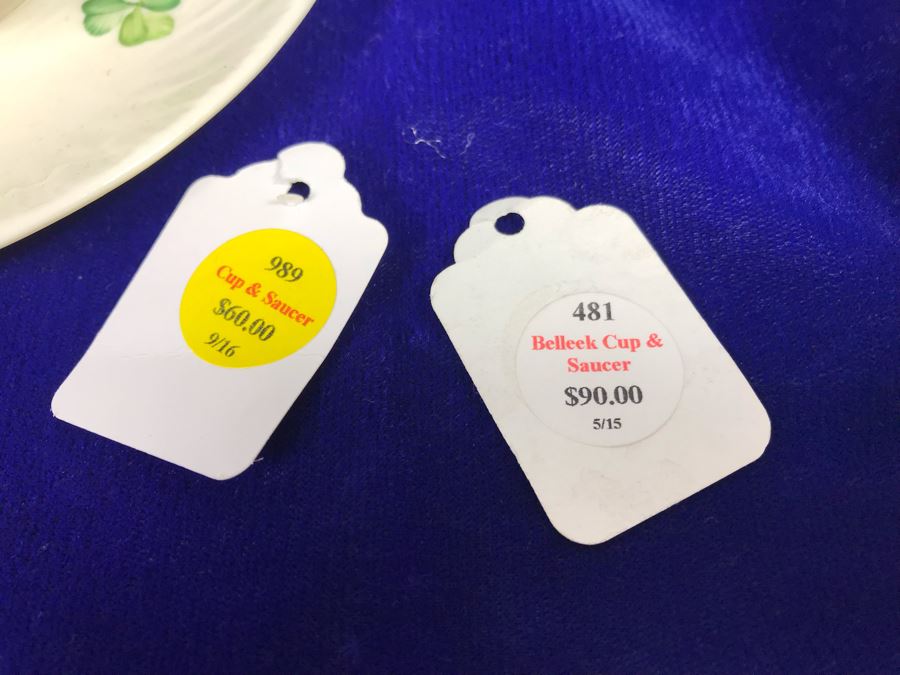 Just Added - Pair Of Belleek Cups & Saucers Retails $150 [Photo 8]