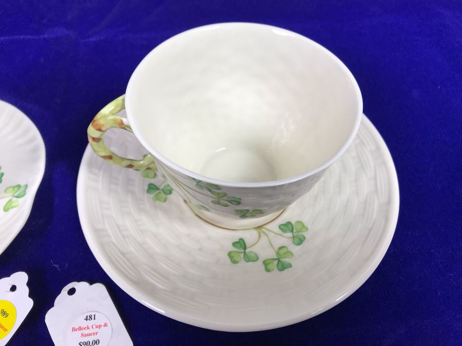 Just Added - Pair Of Belleek Cups & Saucers Retails $150 [Photo 5]