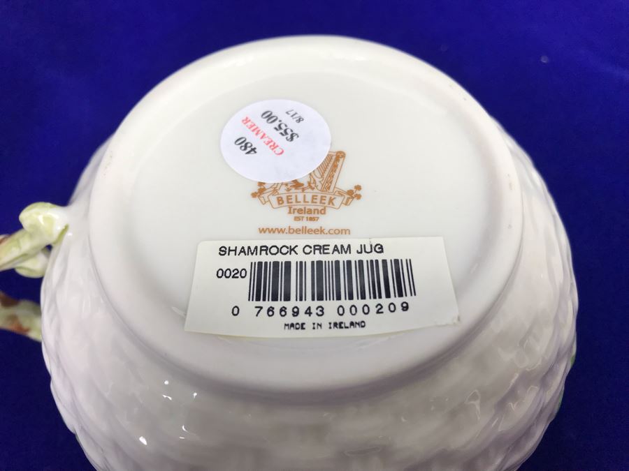 Just Added - Belleek Shamrock Creamer And Sugar Bowl Retails $120 [Photo 6]