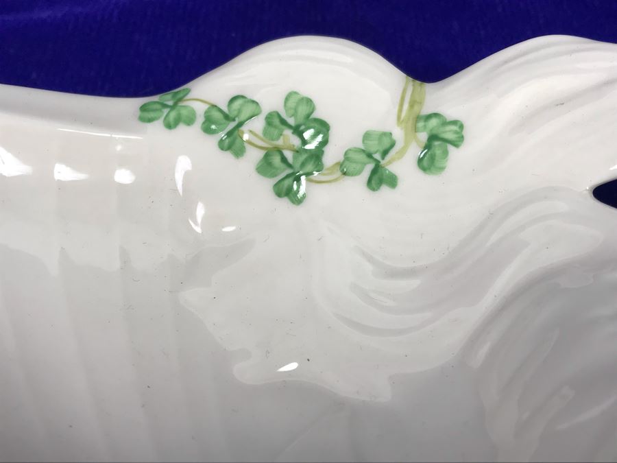 Just Added - Belleek 160th Anniversary Limited Edition Harp Butter Plate (Only 900 Made) [Photo 5]