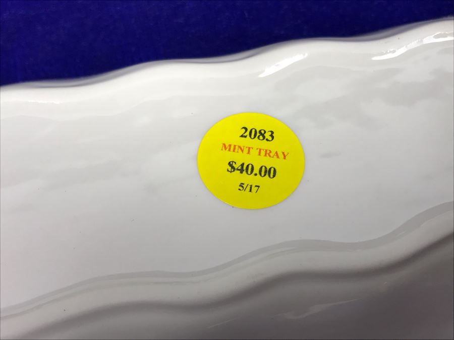 Just Added - Belleek Ireland Mint Tray And Belleek Harp Irish Blessing Plate Retails $120 [Photo 10]