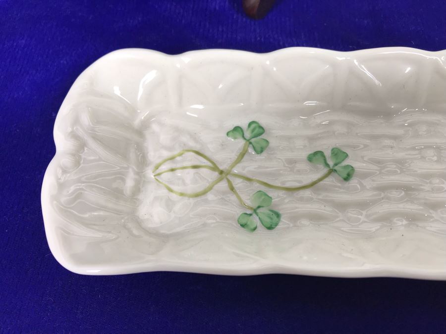 Just Added - Belleek Ireland Mint Tray And Belleek Harp Irish Blessing Plate Retails $120 [Photo 5]